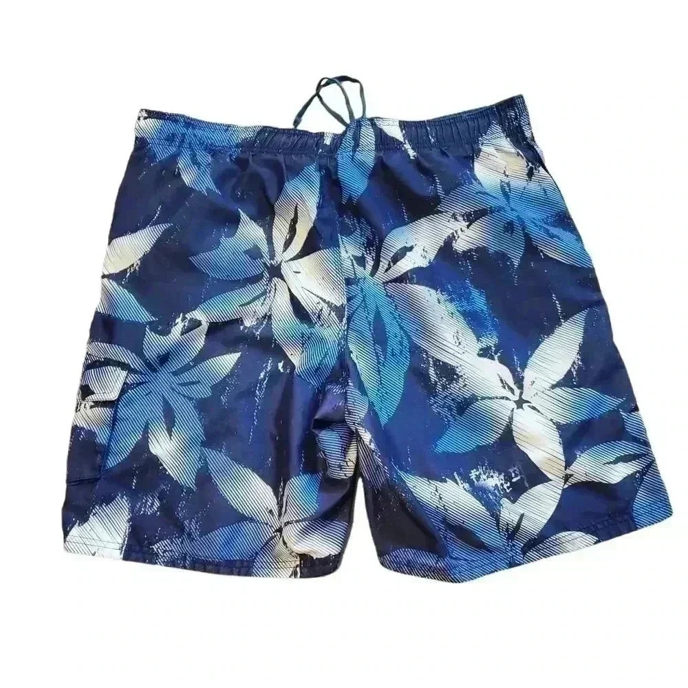 Blue Nike Board Cargo Hawaiian Floral Shorts Sz Lg - Picture 2 of 4